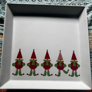 Crate & Barrel Jingle Elf Serving Platter